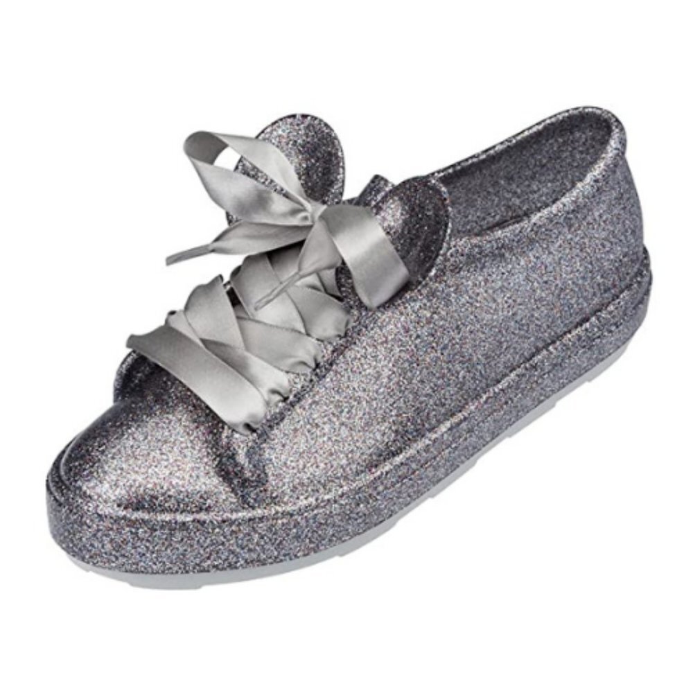 Melissa Women's BE + Disney Mickey Minnie Ears Glitter PVC Jelly Sneakers Sz 8 - Picture 3 of 9